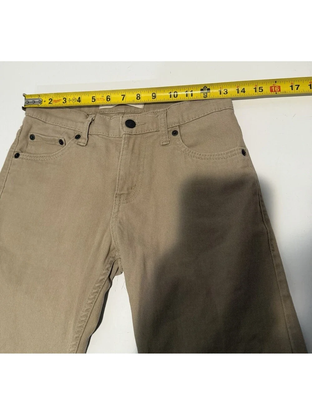 Youth Boys Levis 514 Jeans Size 14 (27x27) Beige Straight